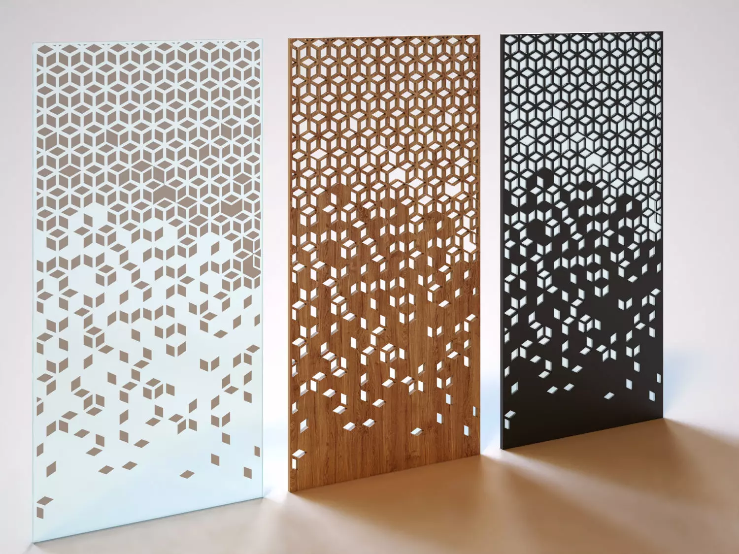 Partition three laser cut screen 3D model