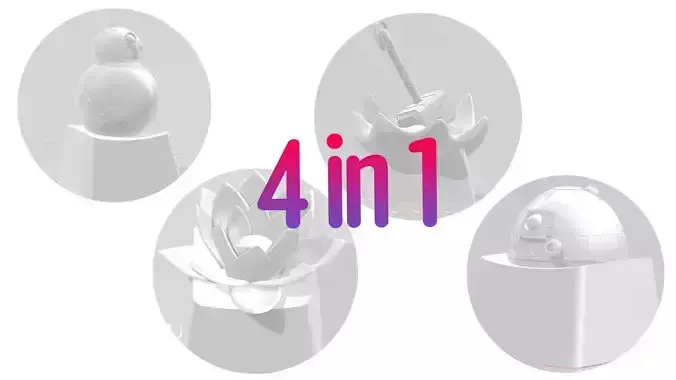 3D PRINT KEYCAP 4 in 1 Set 3 3D print model