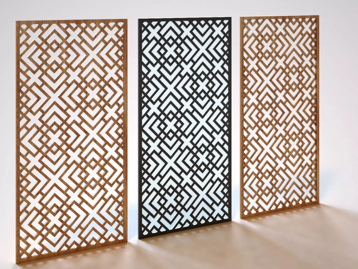 Partition lattice fence design 3D model_0