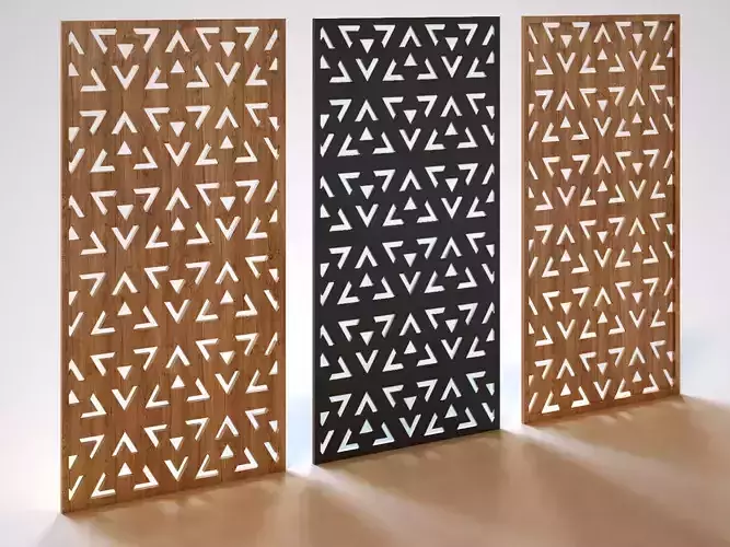 Partition three wooden panels