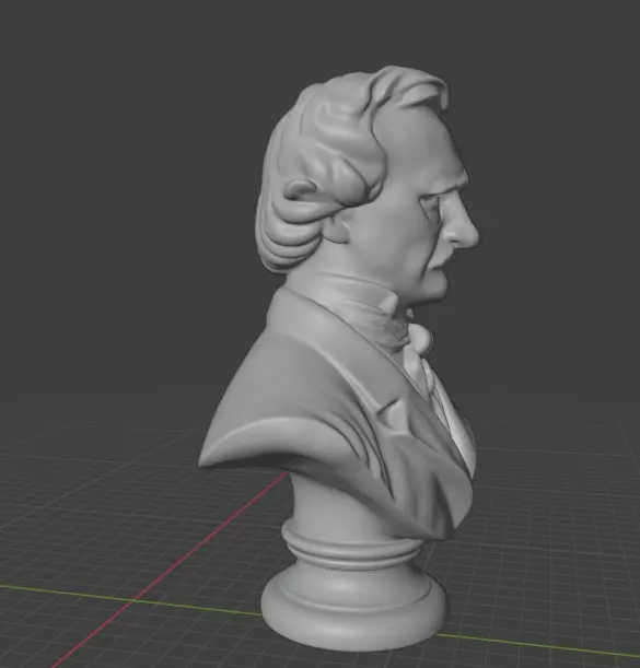 Edgar Allan Poe 3D print model_6