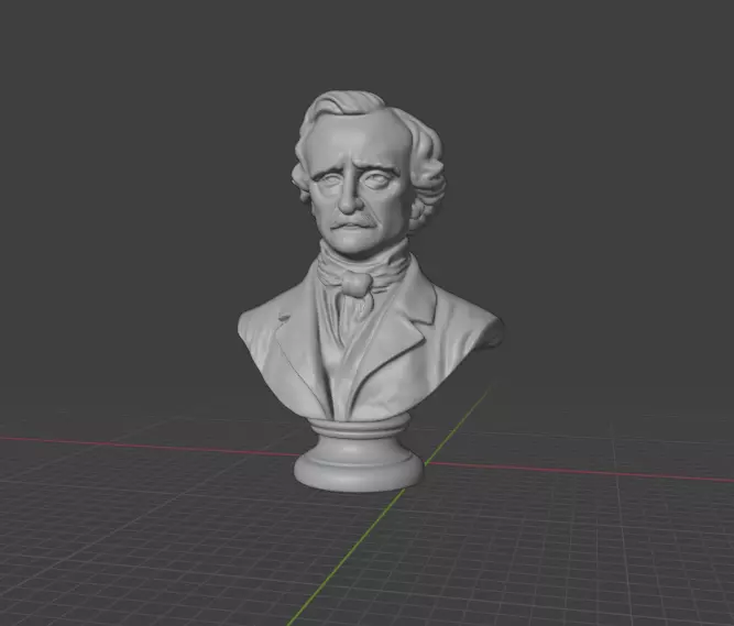 Edgar Allan Poe 3D print model_9