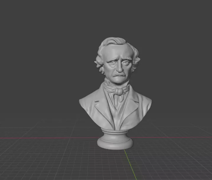 Edgar Allan Poe 3D print model_22