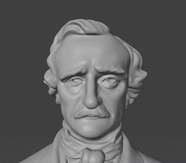 Edgar Allan Poe 3D print model_13