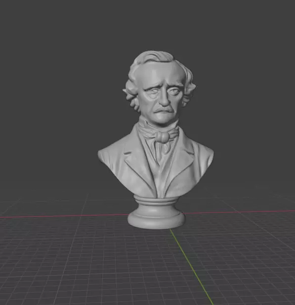 Edgar Allan Poe 3D print model_10