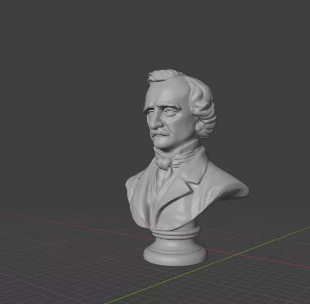Edgar Allan Poe 3D print model_25