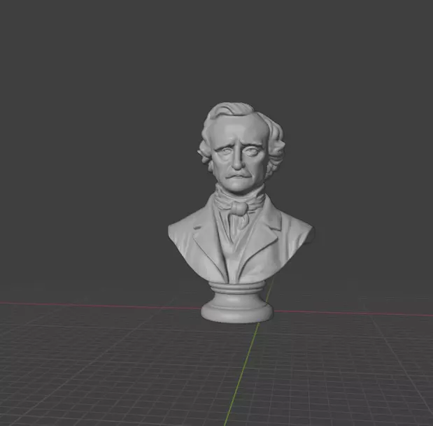 Edgar Allan Poe 3D print model_23