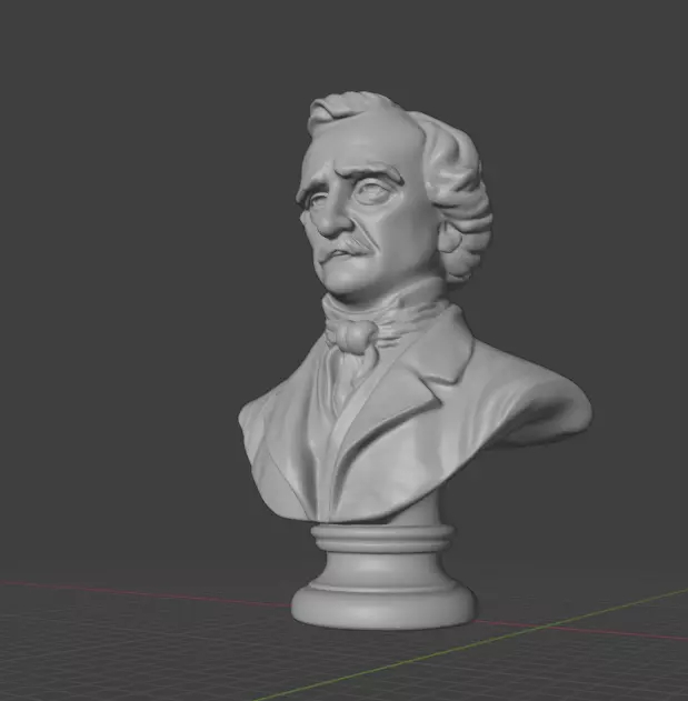 Edgar Allan Poe 3D print model_26