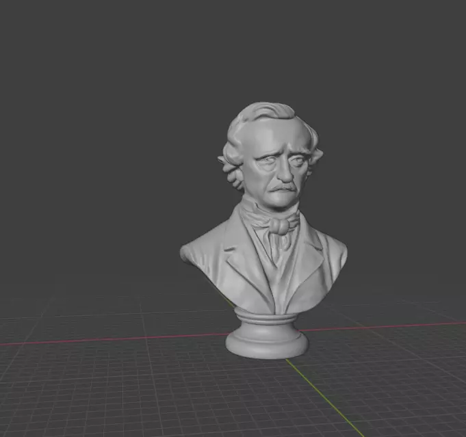 Edgar Allan Poe 3D print model_21