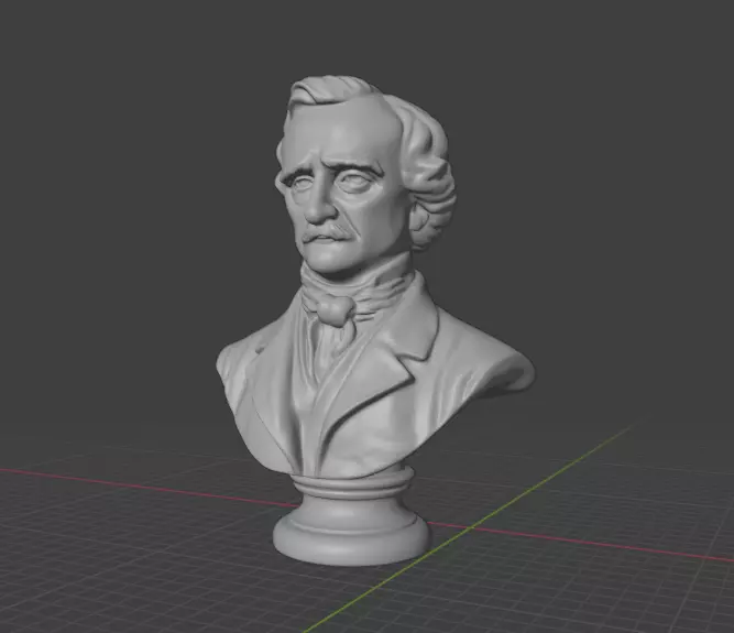 Edgar Allan Poe 3D print model_8