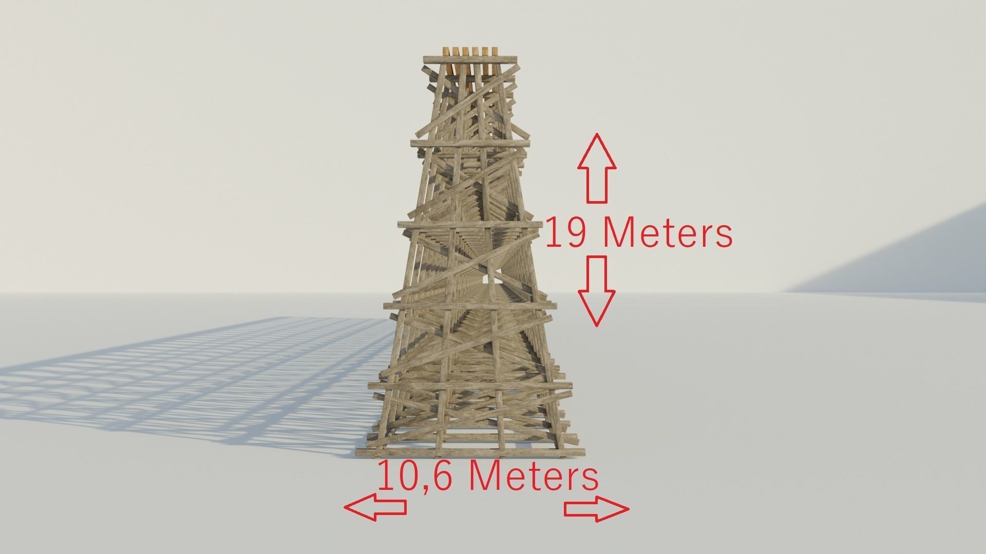 Wood trestle bridge 3D model PBR materials   Low-poly 3D model_1