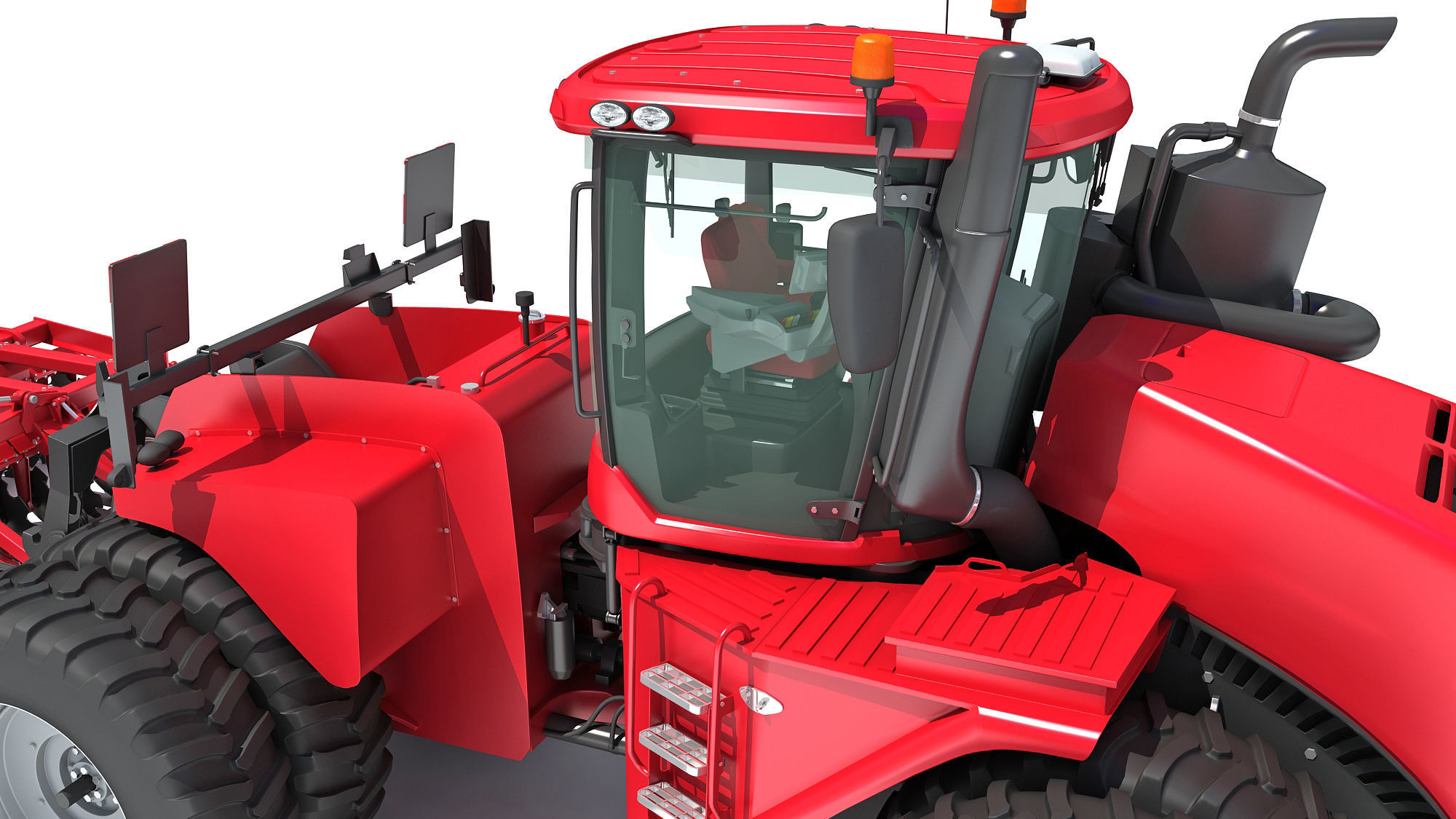 Tractor with Trailed Disc Harrow 3D model_15