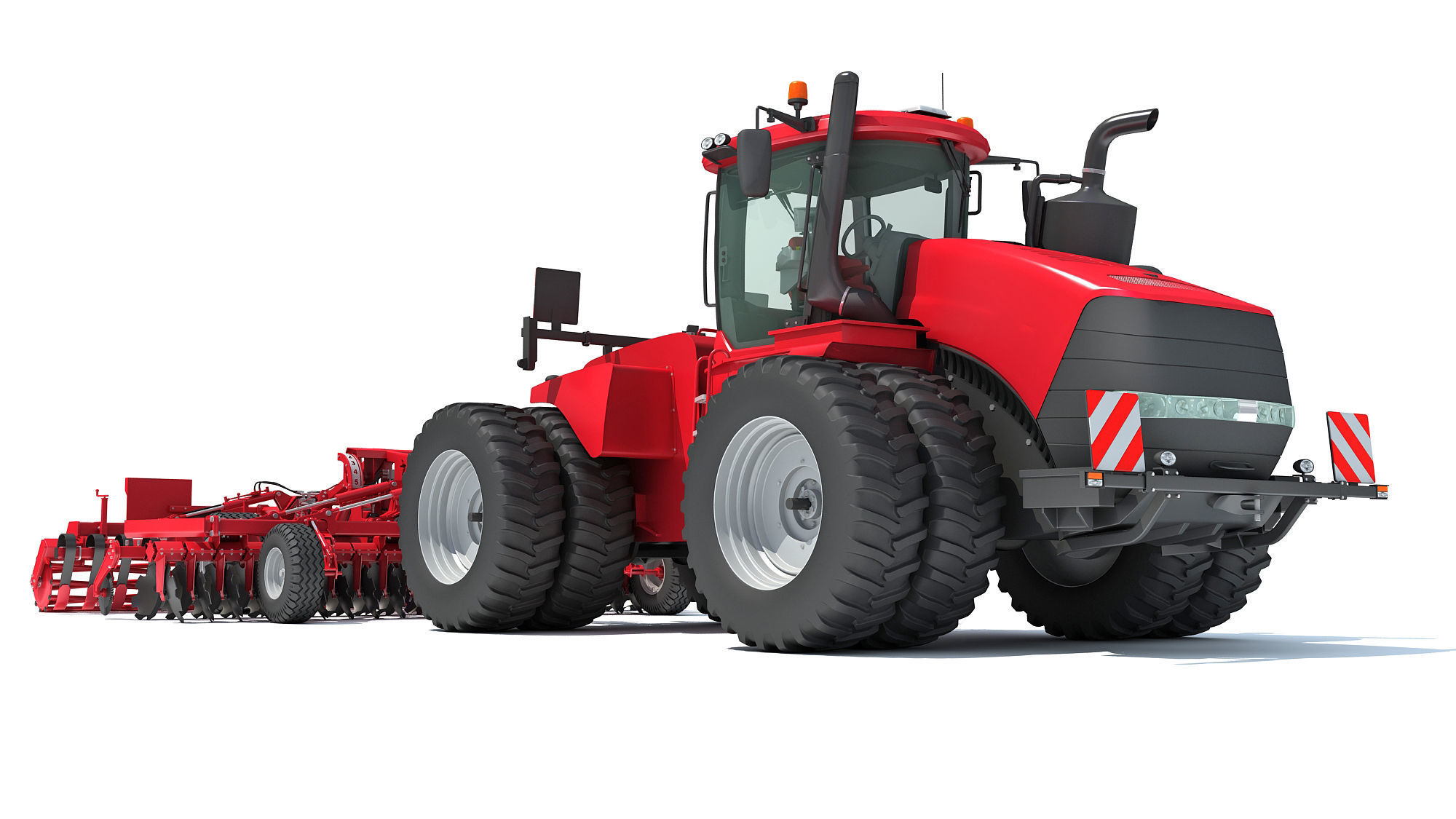 Tractor with Trailed Disc Harrow 3D model_8