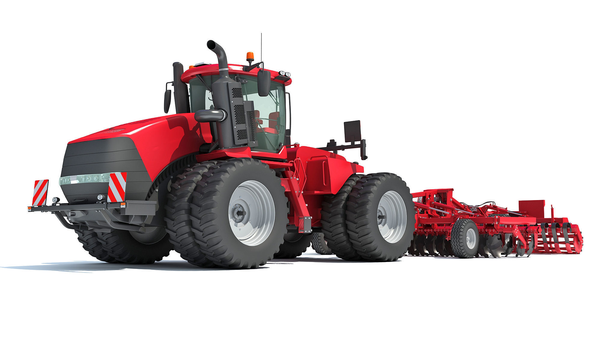 Tractor with Trailed Disc Harrow 3D model_11