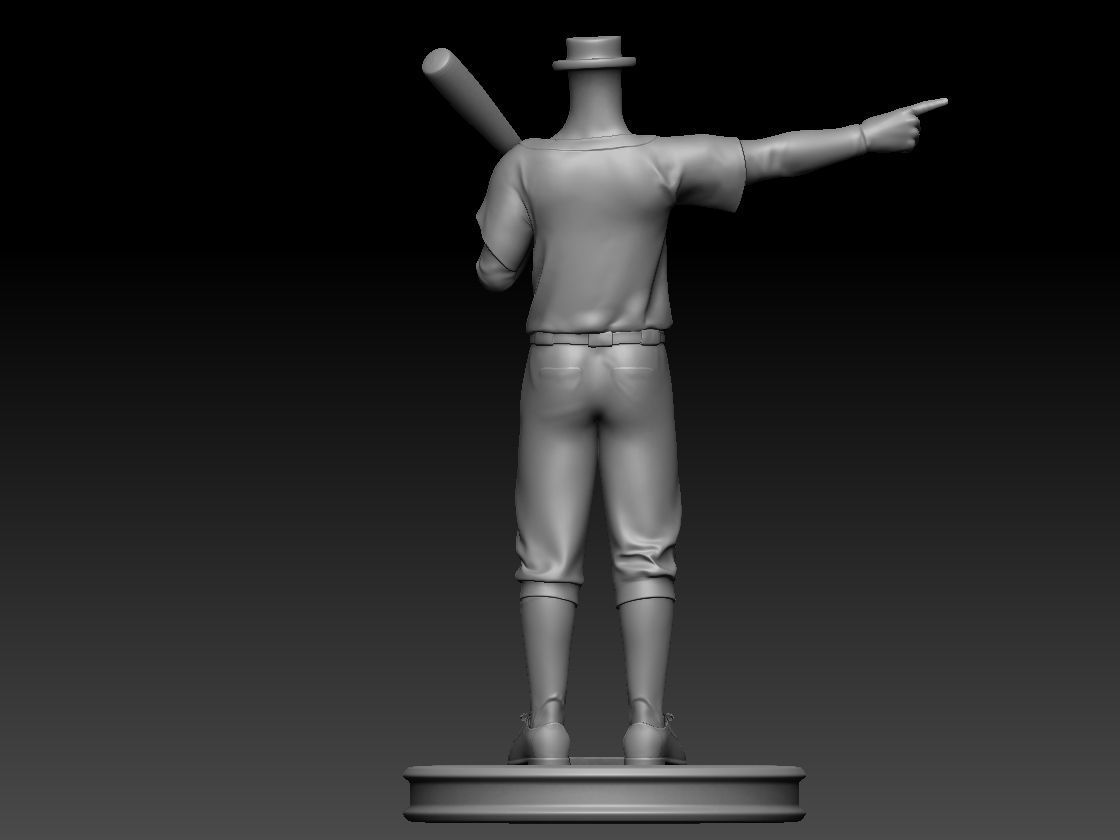 3D Printable Baseball player Bubble Head 3D print model_2