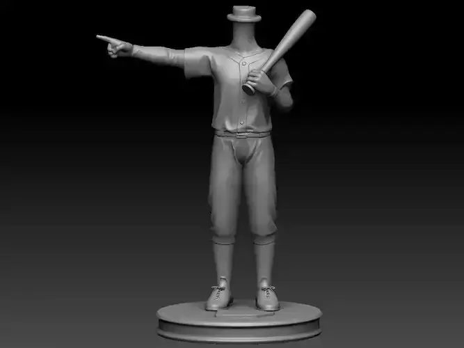 3D Printable Baseball player Bubble Head