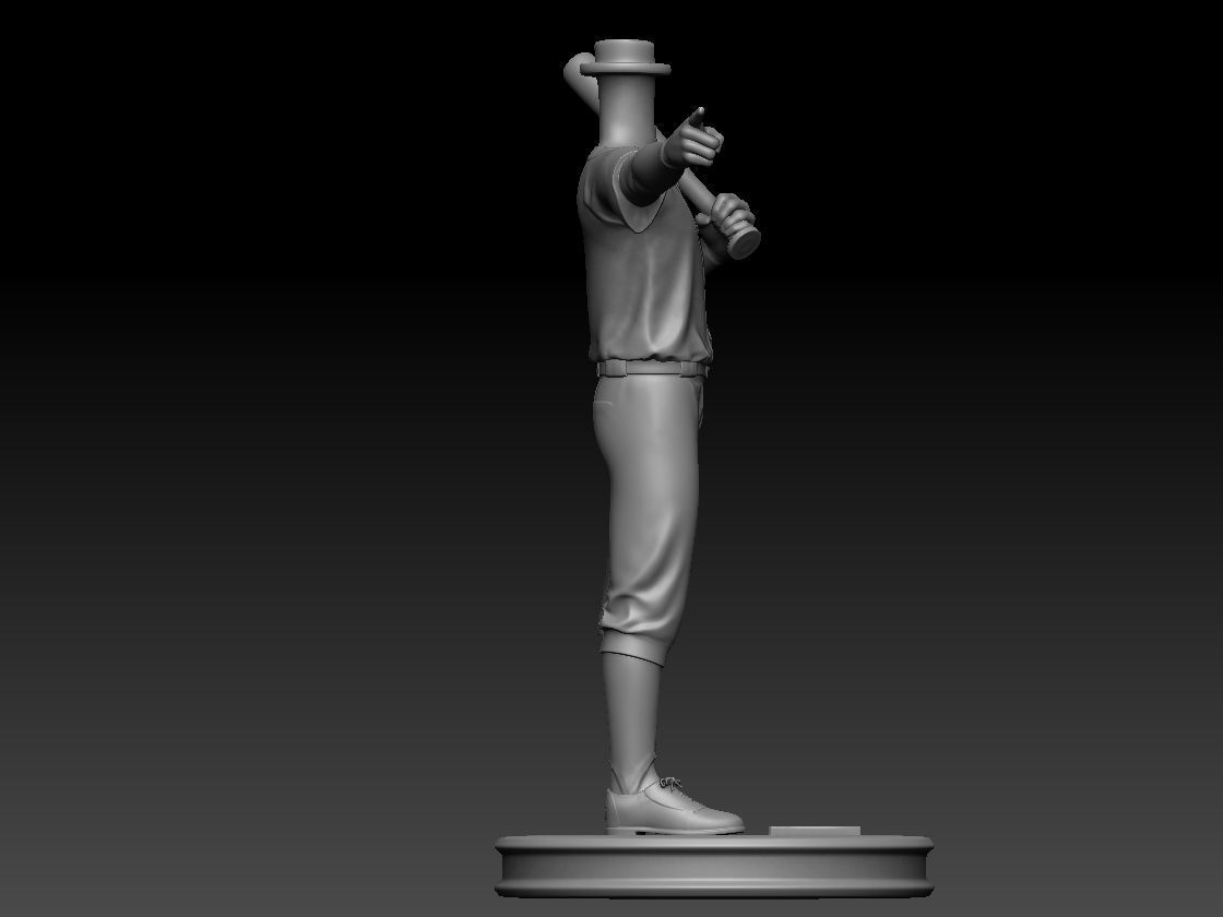 3D Printable Baseball player Bubble Head 3D print model_3