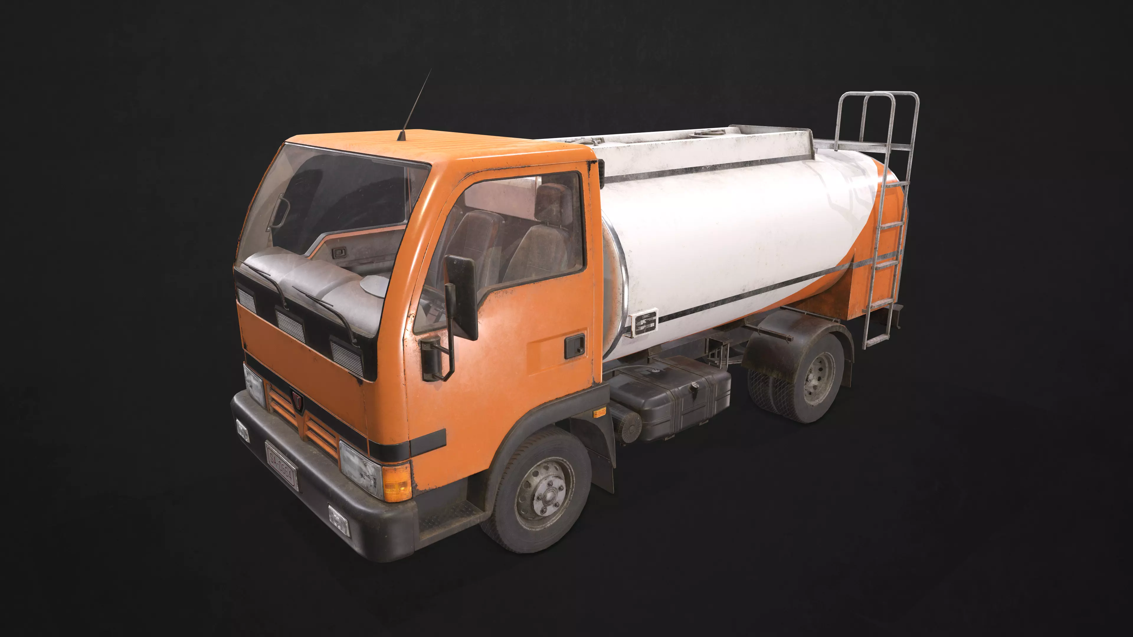Light Truck Cistern Low-poly 3D model_0