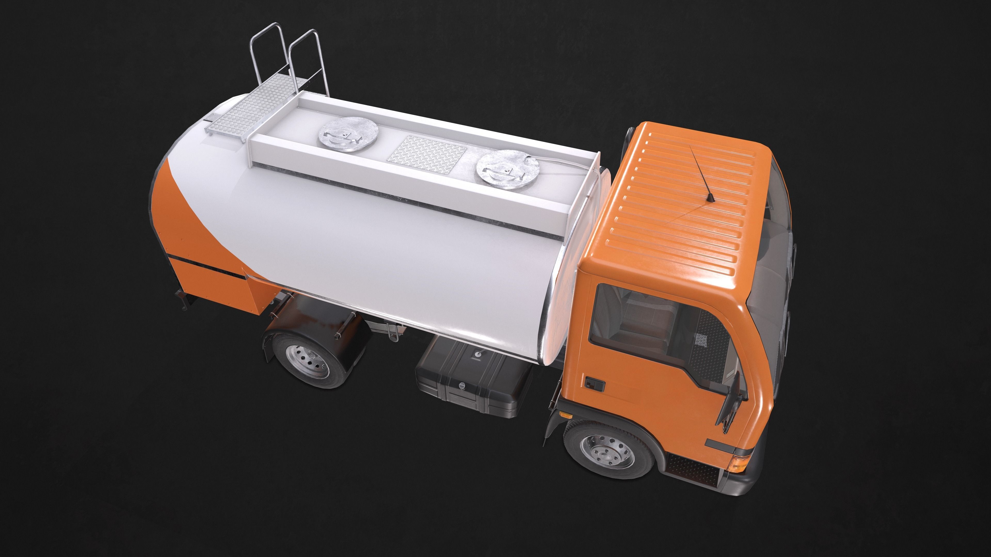 Light Truck Cistern Low-poly 3D model_10