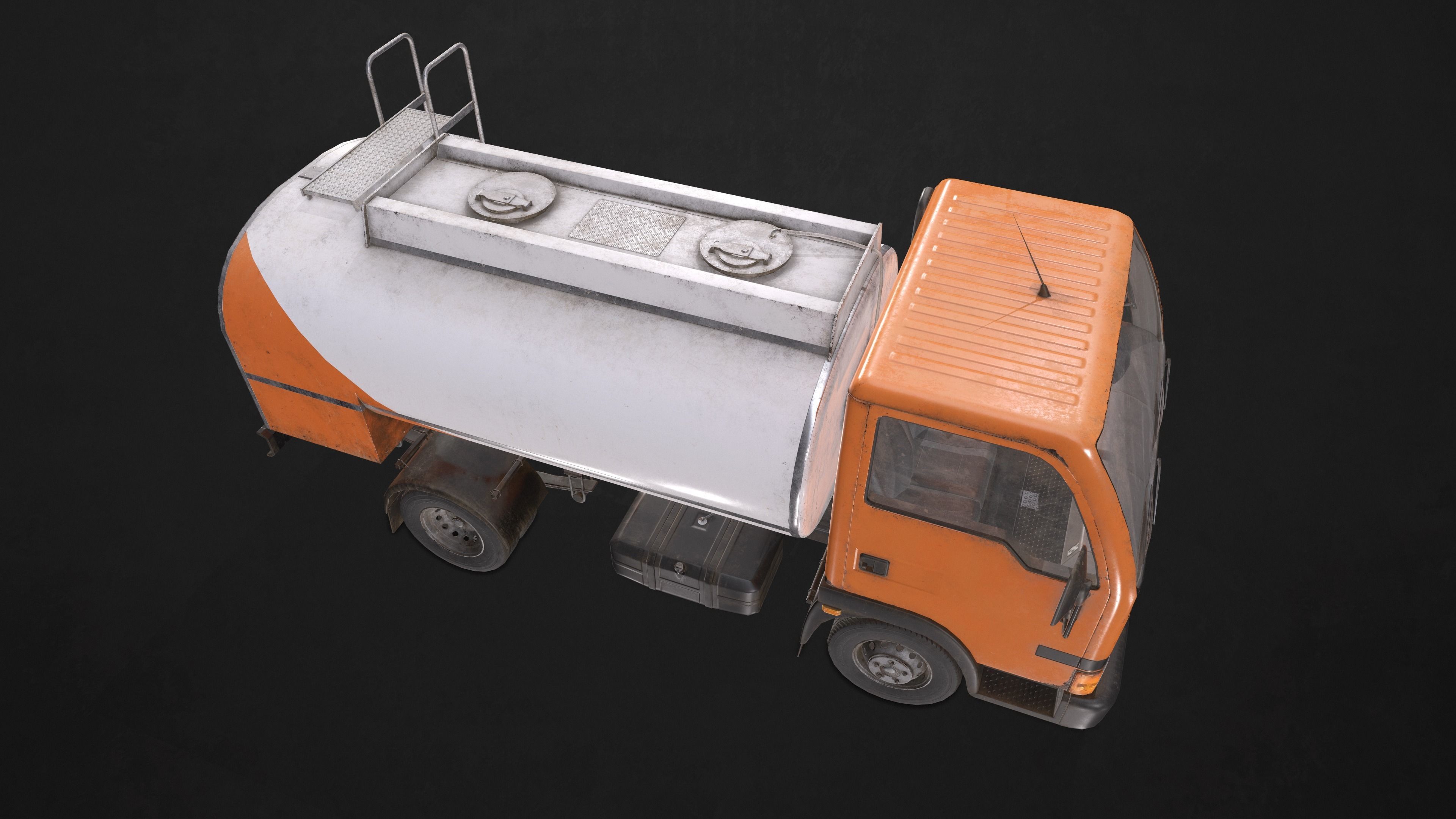 Light Truck Cistern Low-poly 3D model_4