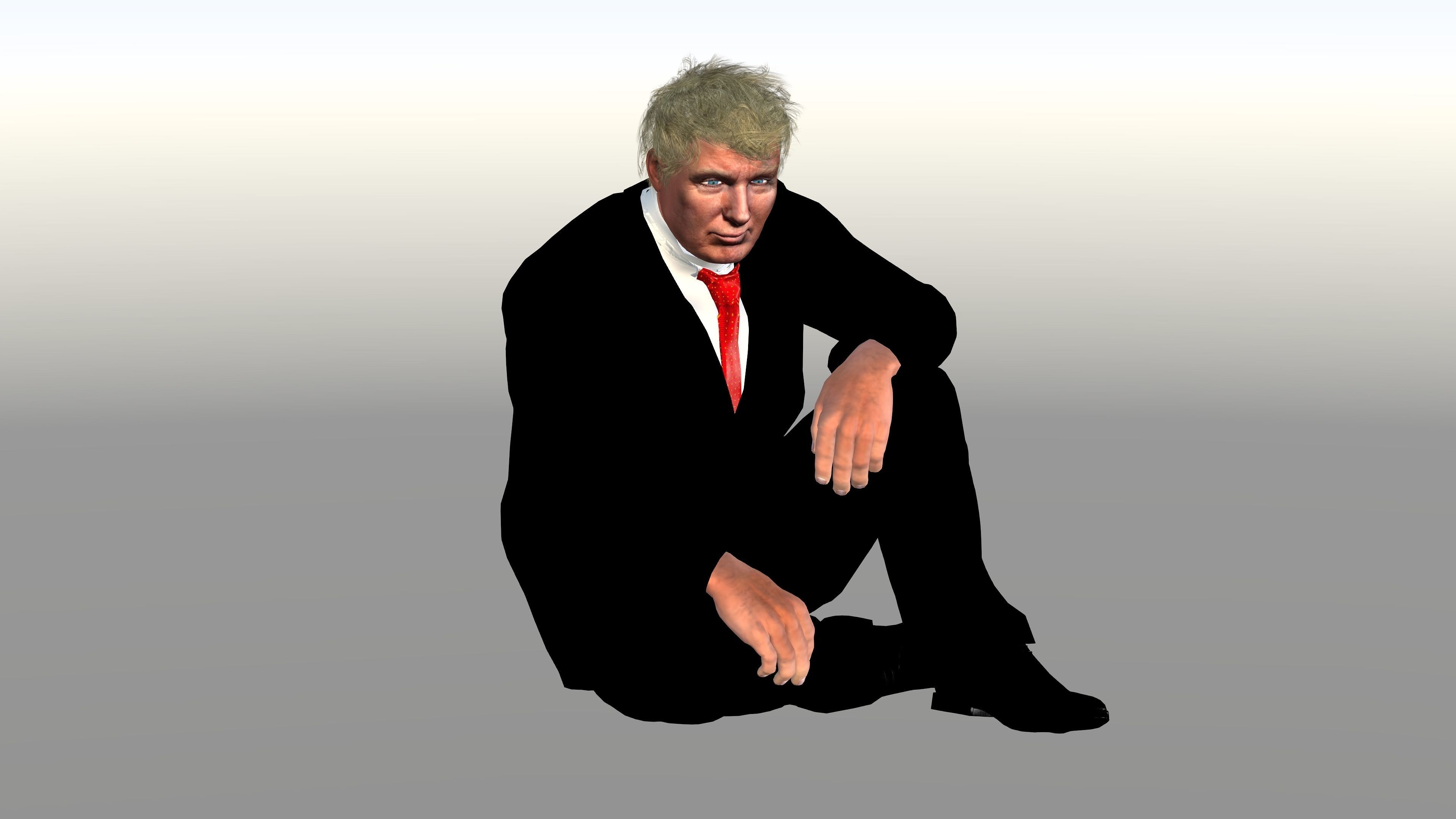 Donald Trump with Animation 3D model_13