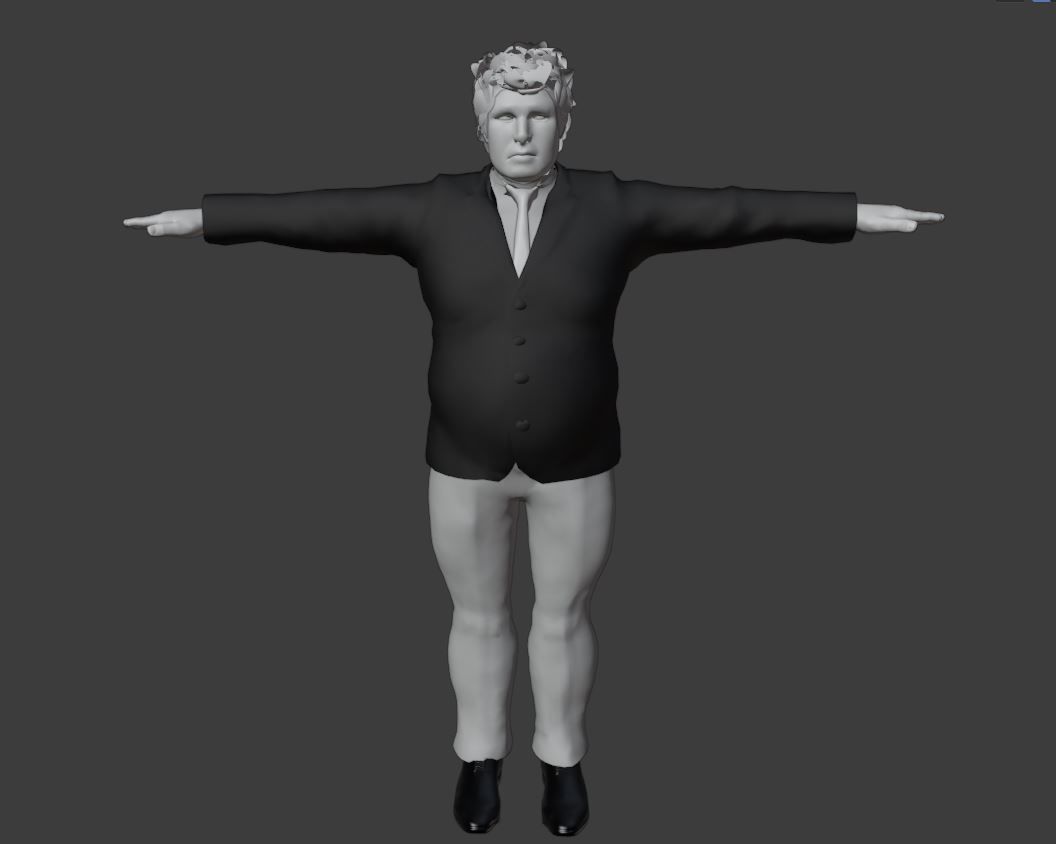 Donald Trump with Animation 3D model_15
