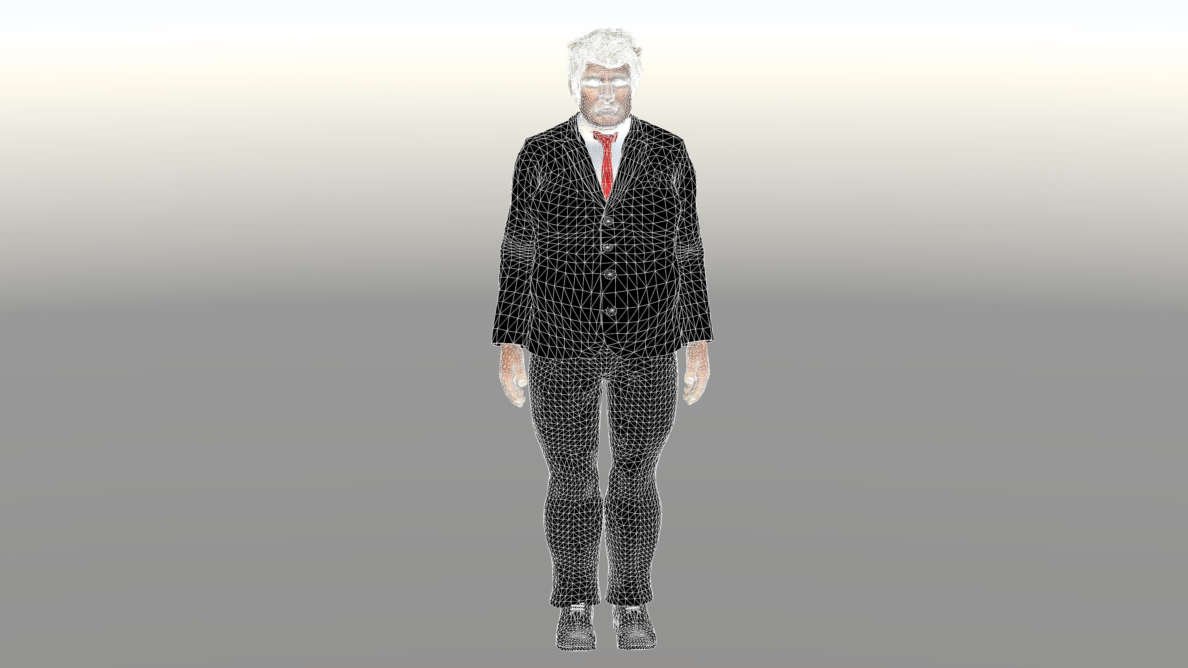 Donald Trump with Animation 3D model_14
