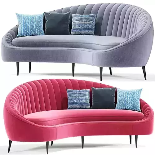 Ether Peddler Strip Curved Sofa