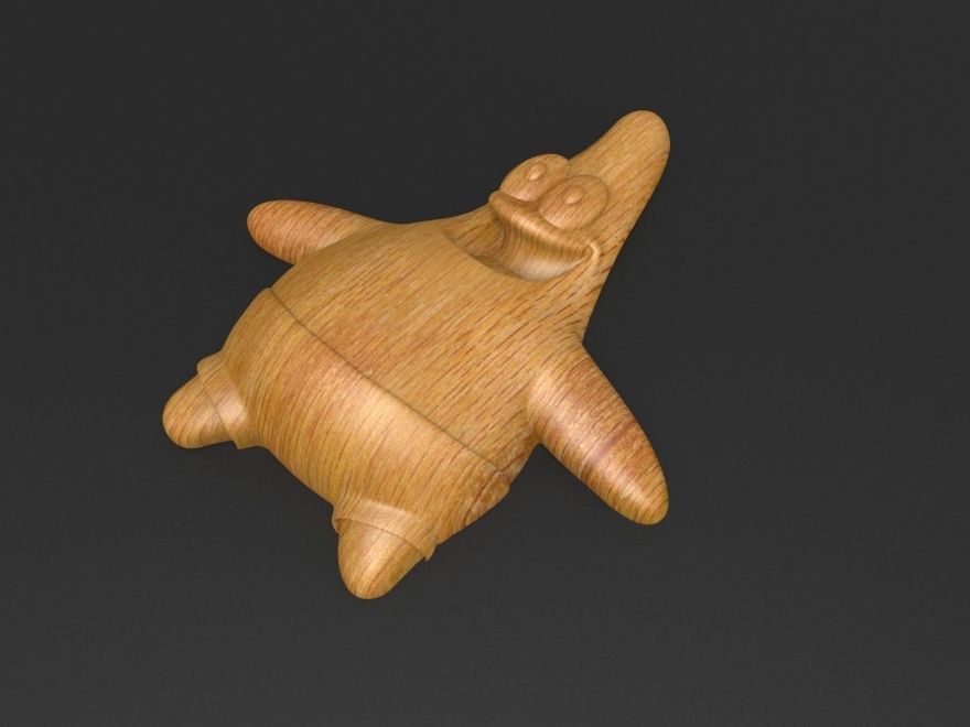 CNC Patrick Star printable 3D sterling 3D print model_3