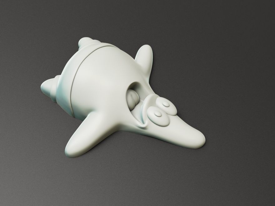 CNC Patrick Star printable 3D sterling 3D print model_2