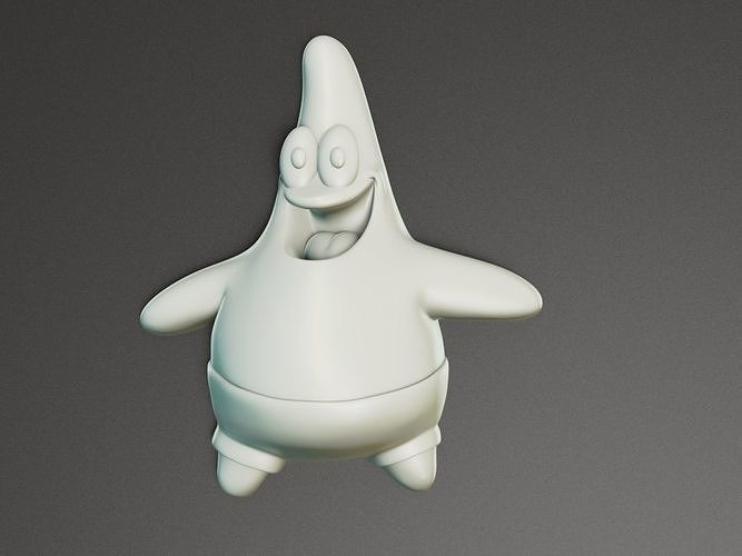 CNC Patrick Star printable 3D sterling 3D print model