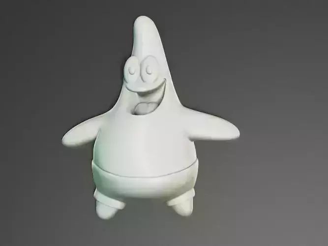 CNC Patrick Star printable 3D sterling 3D print model