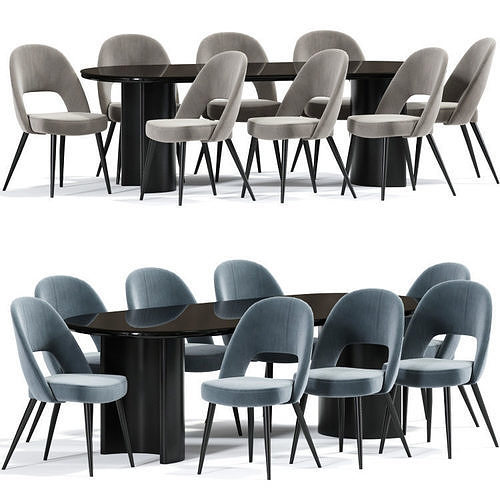 Kmax Modern Dining Chairs Table 3D model