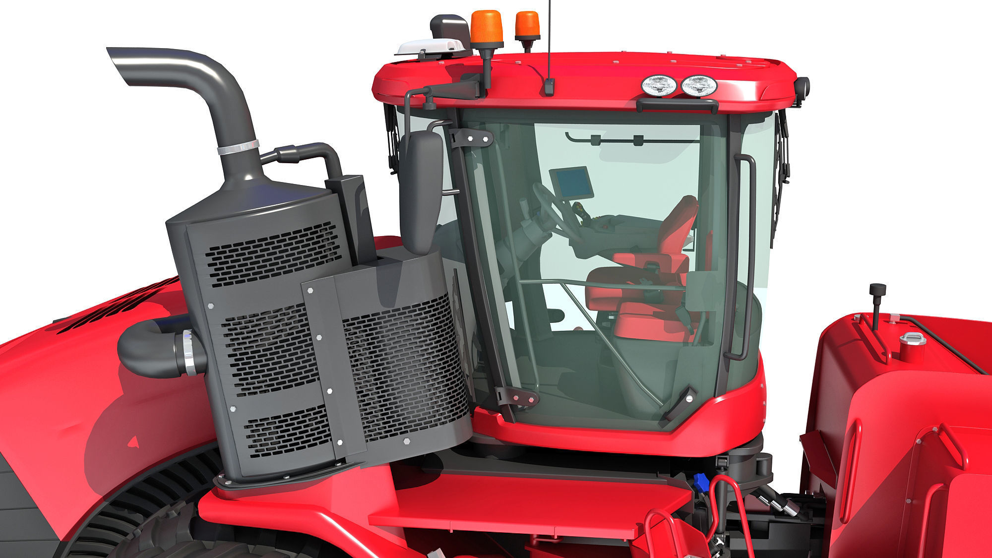 Seed Drill with Articulated Tractor 3D model_15