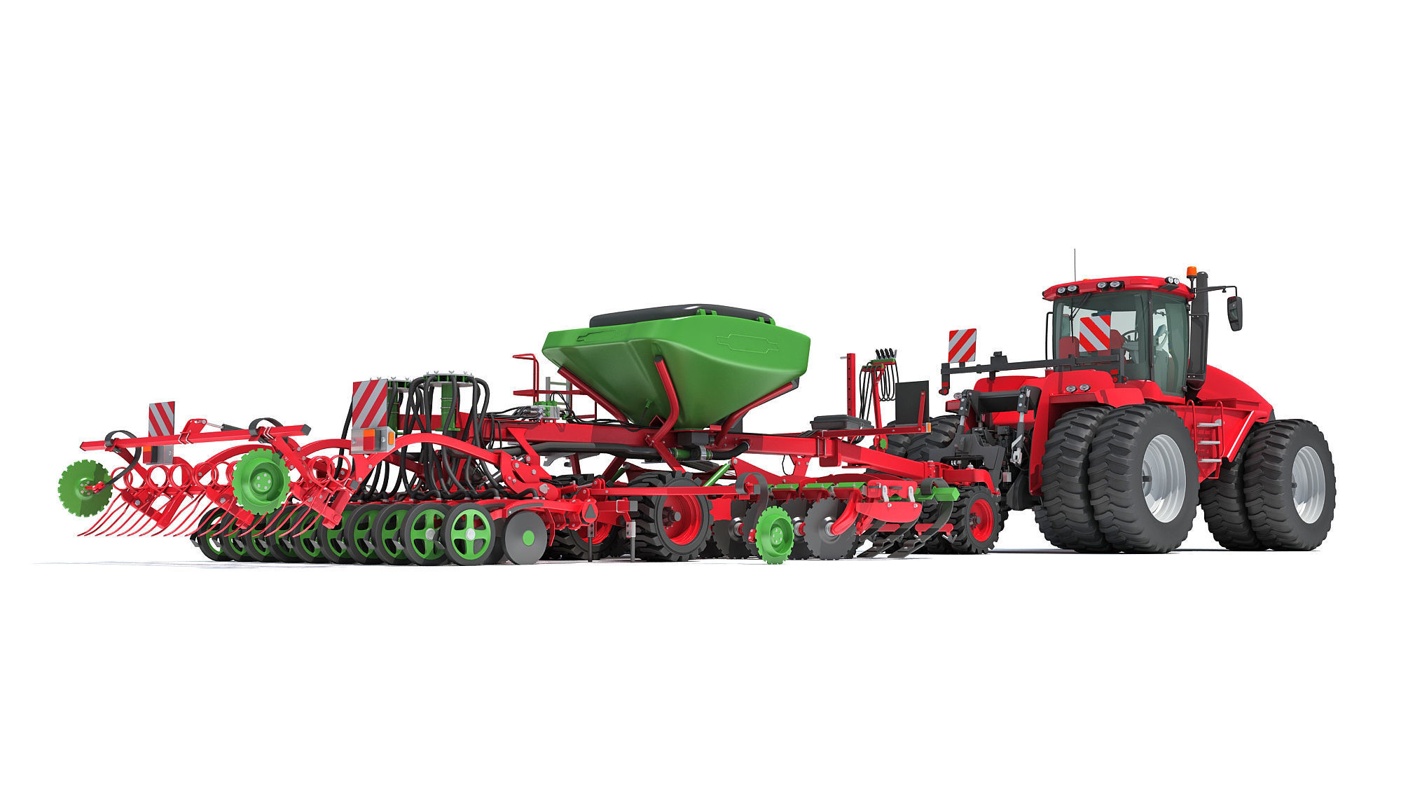Seed Drill with Articulated Tractor 3D model_5