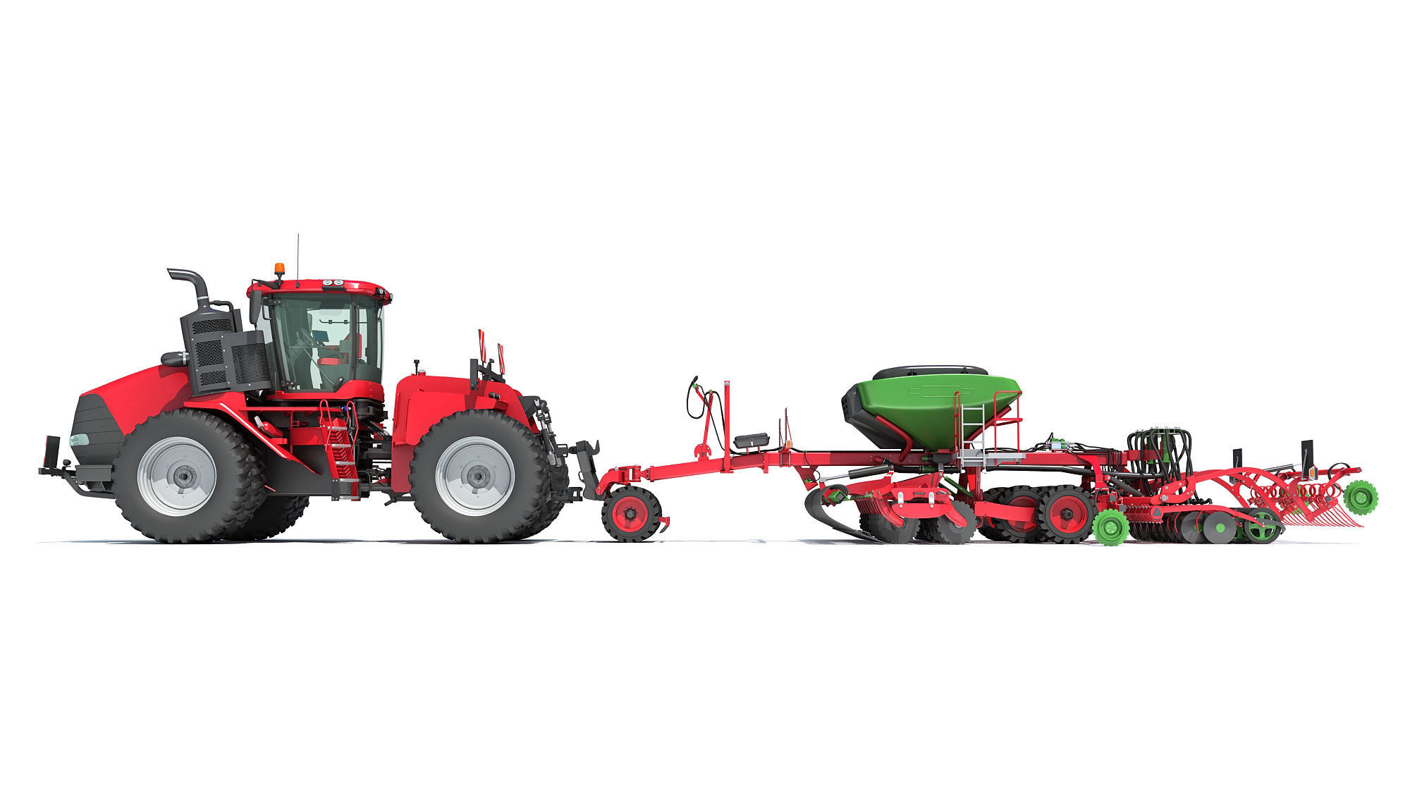 Seed Drill with Articulated Tractor 3D model_11
