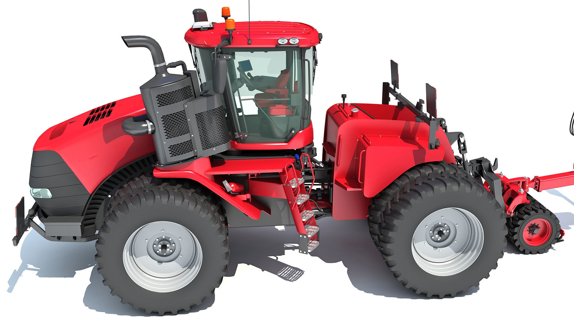 Seed Drill with Articulated Tractor 3D model_13