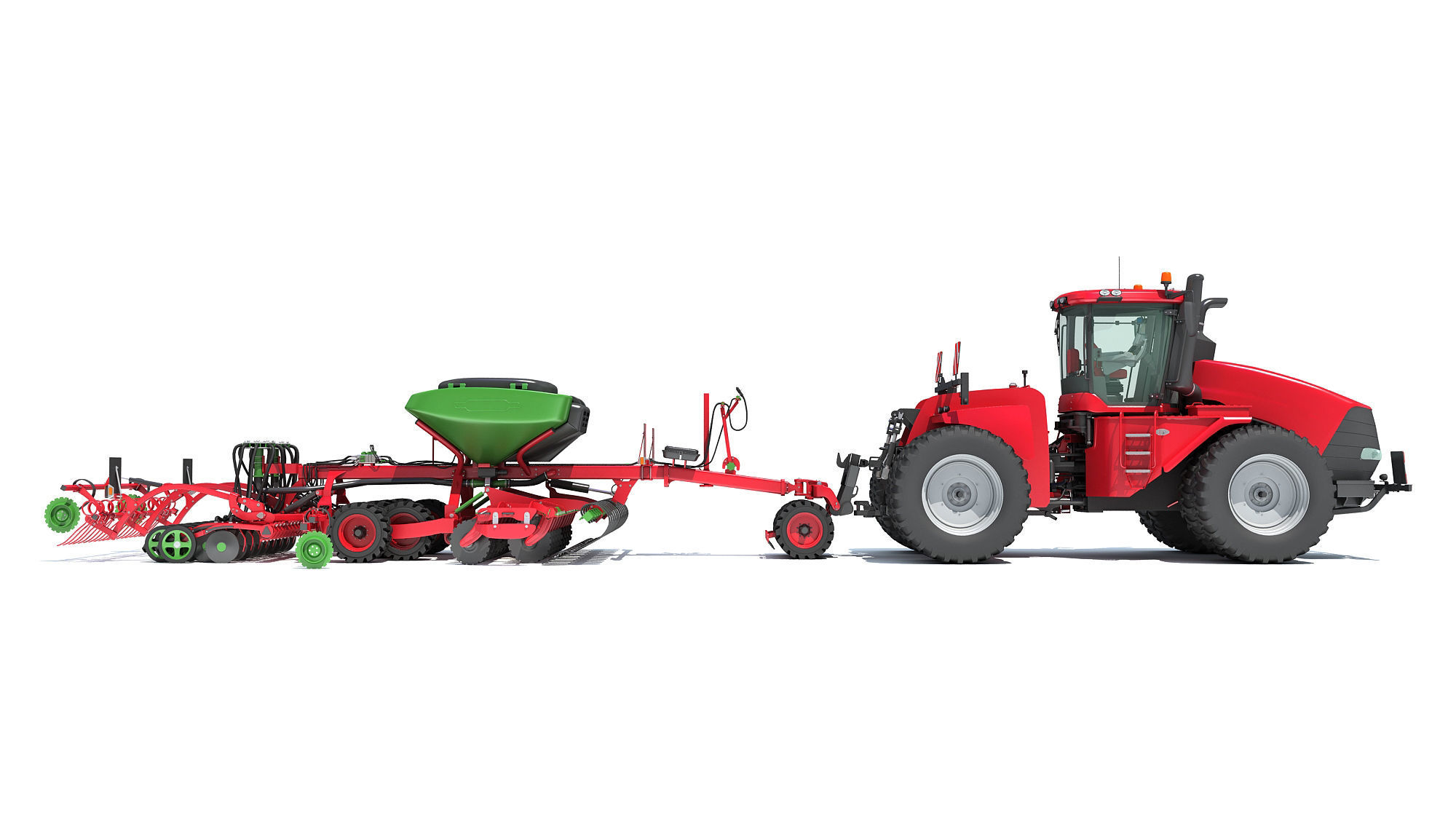 Seed Drill with Articulated Tractor 3D model_7