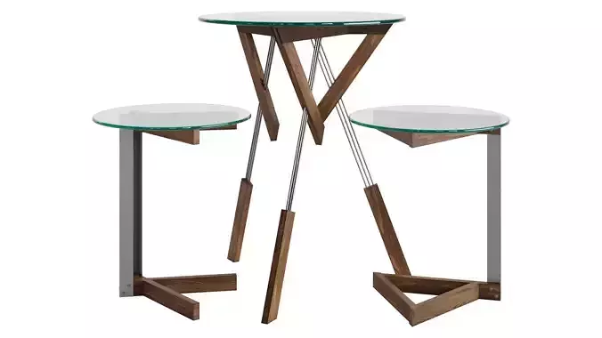 Table Modern Modell 11 8 7 Designer Szenegestell 3D model
