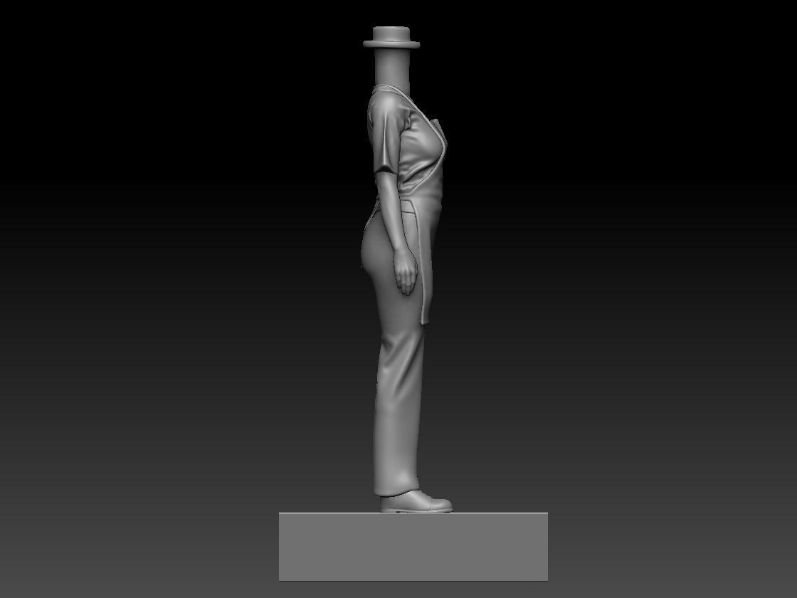 3D Printable Waitress Bubble Head  3D print model_3