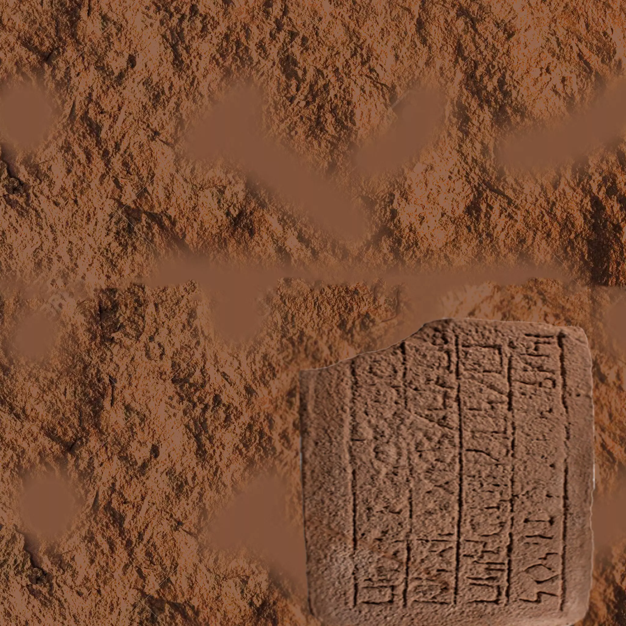 12346 piece of stone with writing Free 3D model