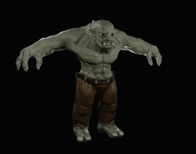 Troll Free low-poly 3D model