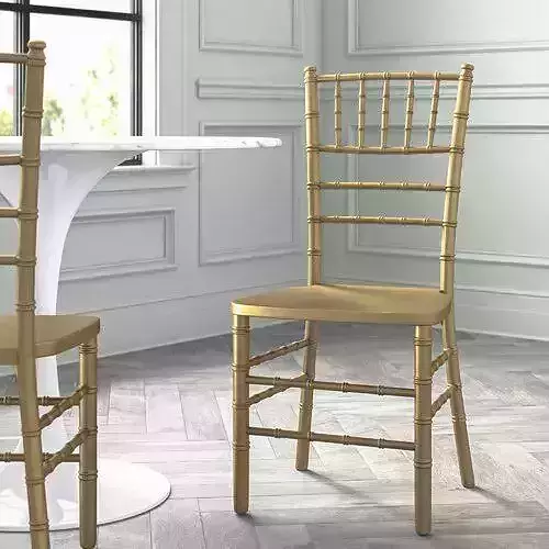 Gold Chiavari Metal Ladder Back Side Chair