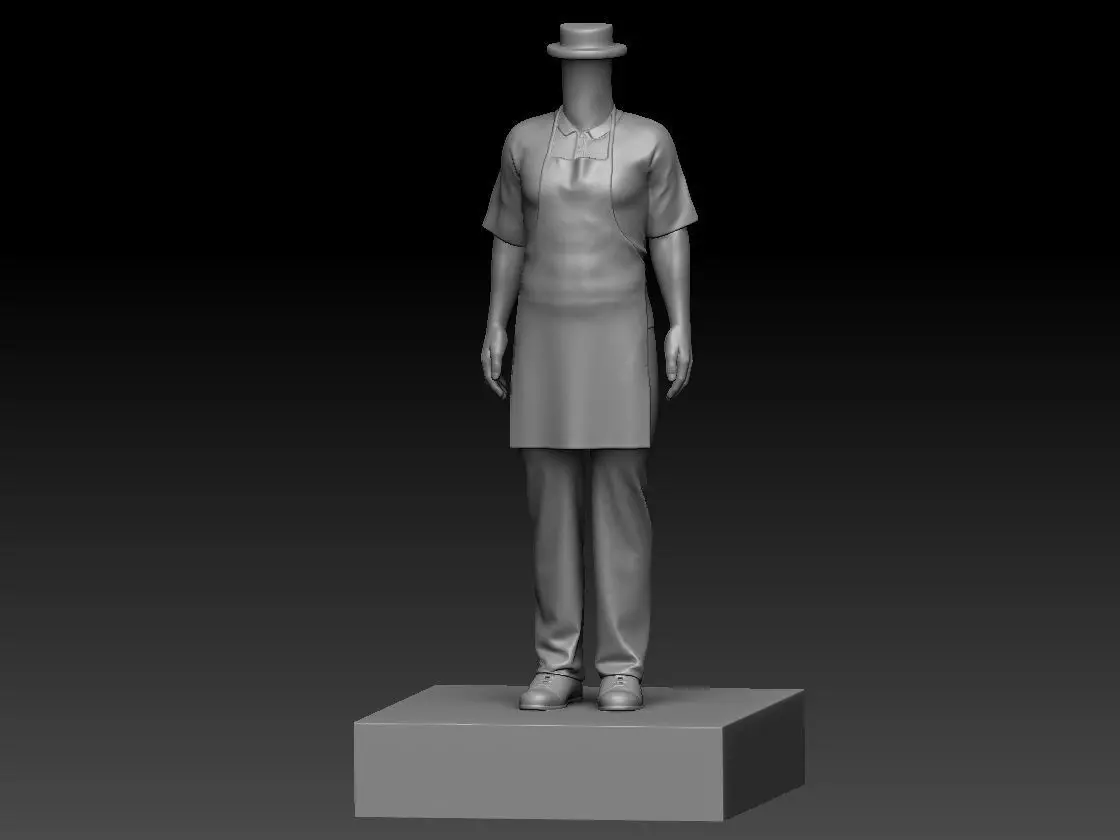 3D Printable Waiter Bubble Head  3D print model_0