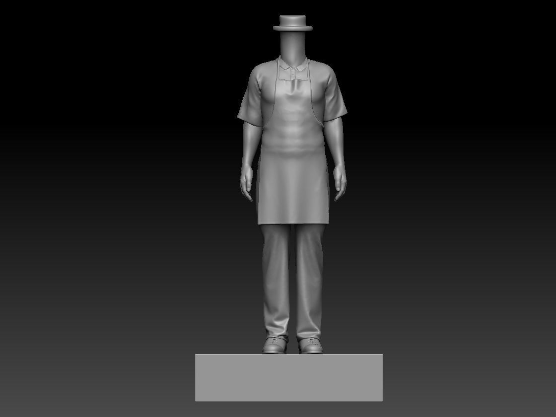 3D Printable Waiter Bubble Head  3D print model_4