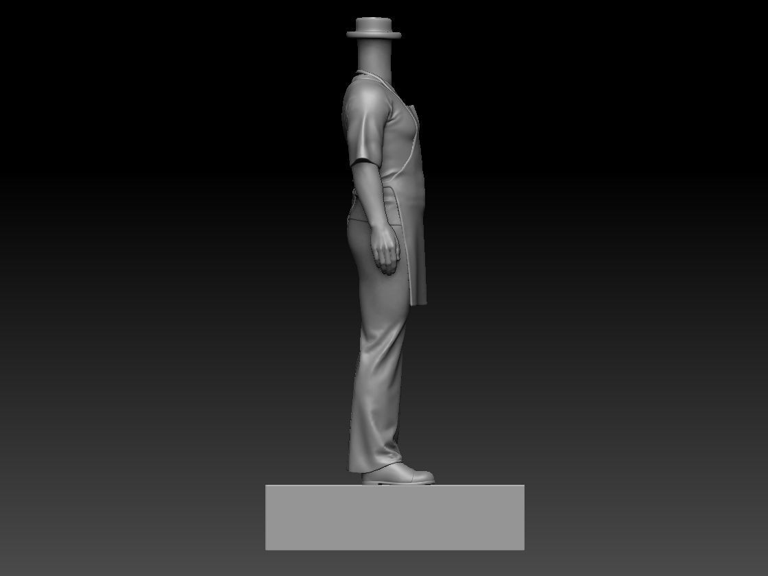 3D Printable Waiter Bubble Head  3D print model_3