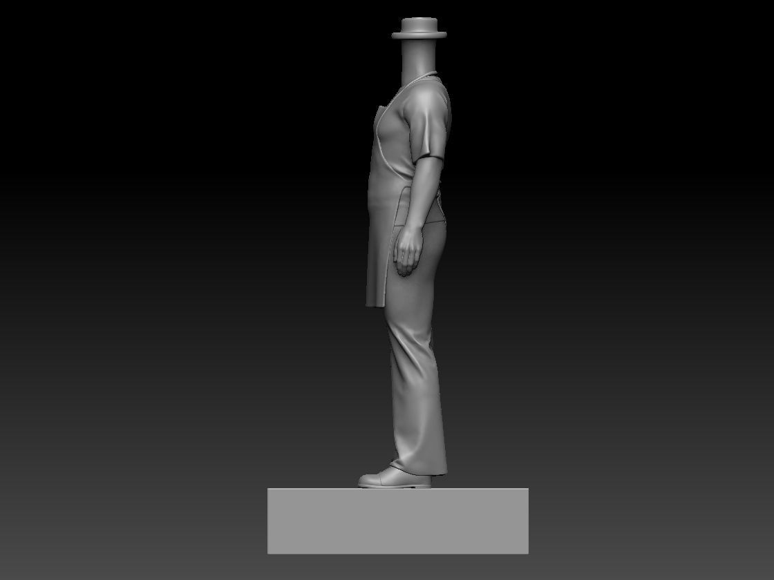 3D Printable Waiter Bubble Head  3D print model_1