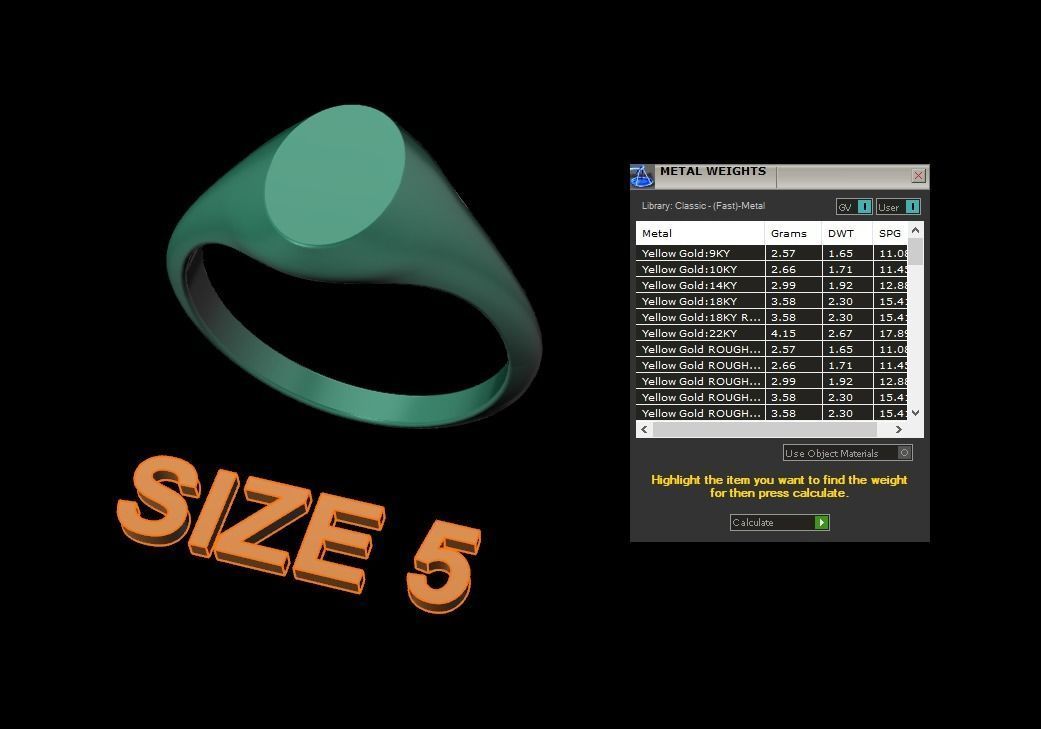 Dainty Thin Signet Ring Vertical Oval Mix Size 3D print model_11