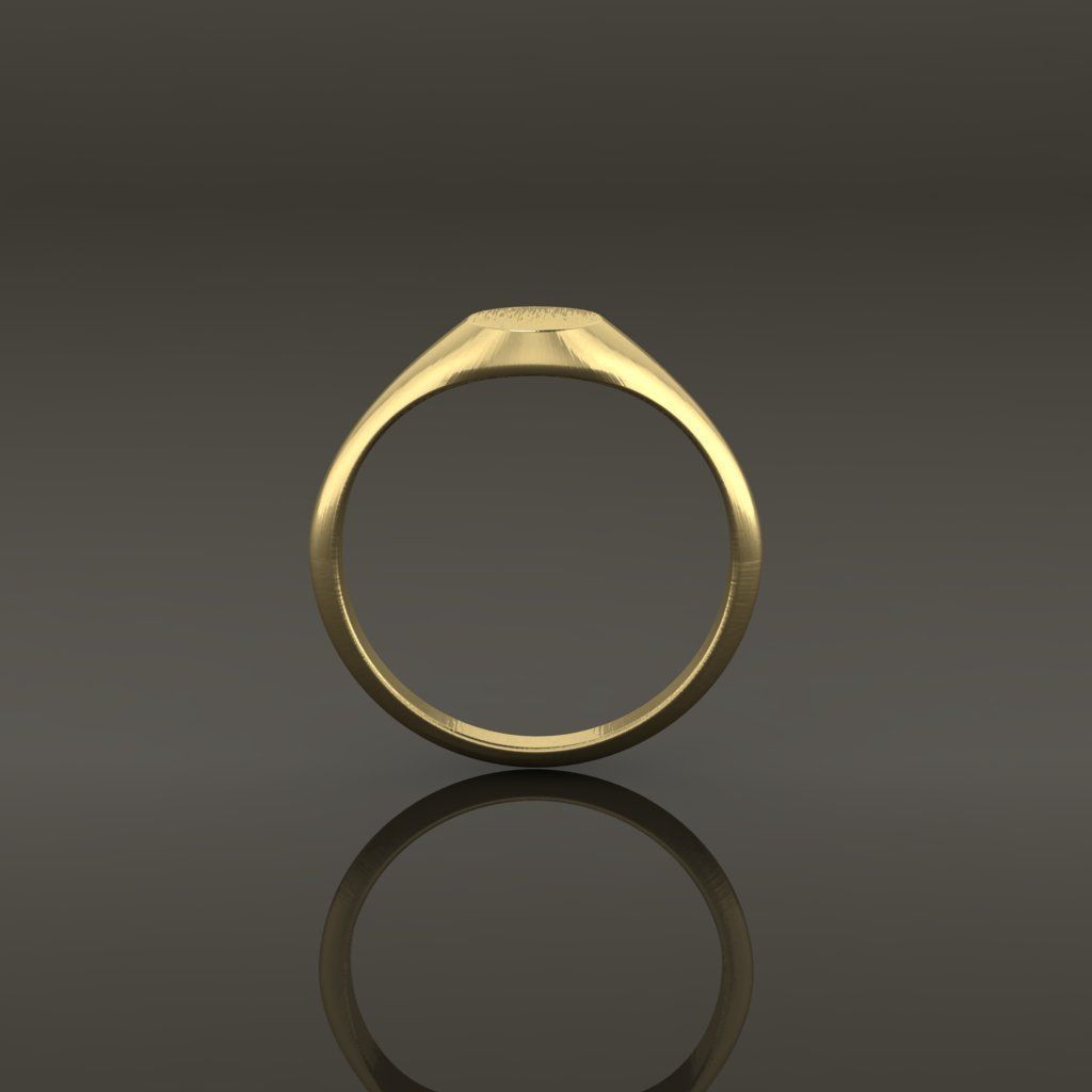 Dainty Thin Signet Ring Vertical Oval Mix Size 3D print model_5
