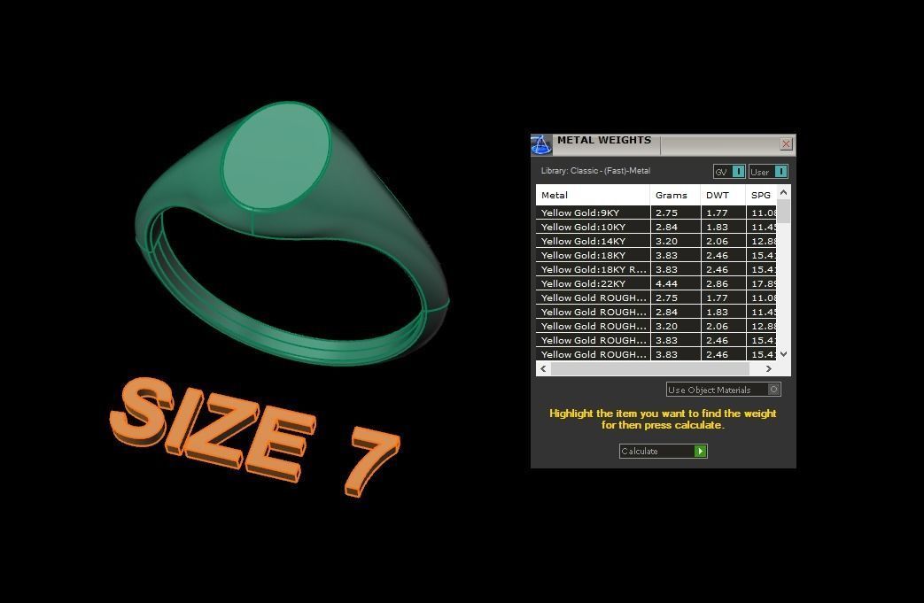 Dainty Thin Signet Ring Vertical Oval Mix Size 3D print model_13